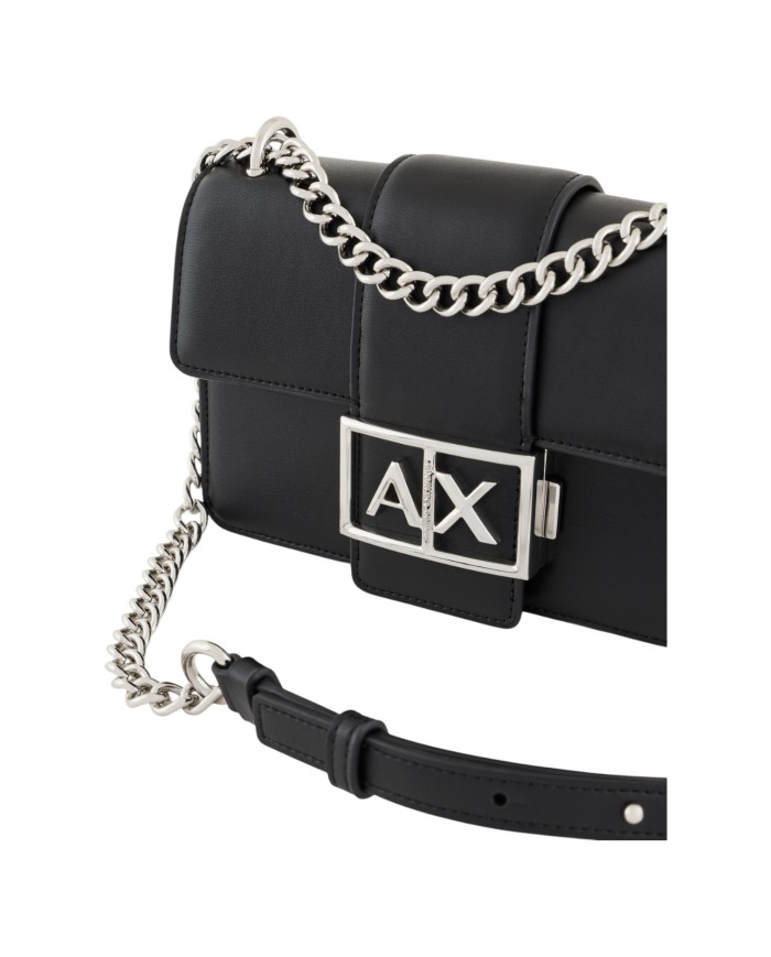 Borsa A Spalla Donna Armani Exchange A X Logo Leather Black