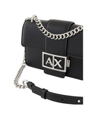Borsa A Spalla Donna Armani Exchange A X Logo Leather Black