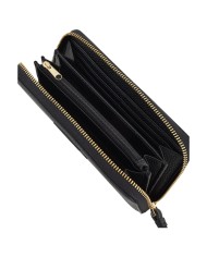 Portafoglio Armani Exchange Donna Metal Logo Leather Black