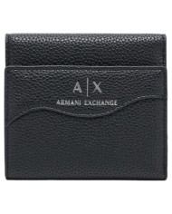 Portafoglio Donna Armani Exchange A X Line Logo Leather Black
