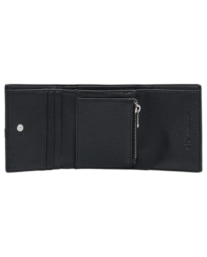 Portafoglio Donna Armani Exchange A X Line Logo Leather Black