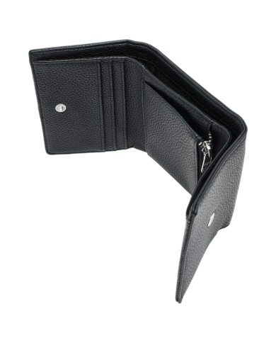 Portafoglio Donna Armani Exchange A X Line Logo Leather Black