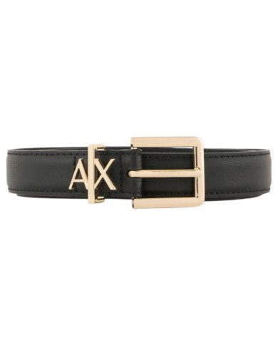 Cintura Donna Armani Exchange Logo Leather Black