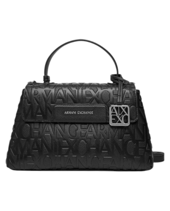 Borsa A Mano Donna Armani Exchange Con Tracolla Logata Leather Black