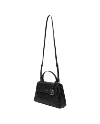 Borsa A Mano Donna Armani Exchange Con Tracolla Logata Leather Black