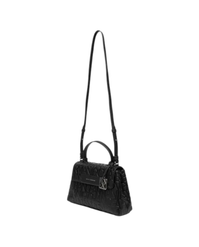 Borsa A Mano Donna Armani Exchange Con Tracolla Logata Leather Black