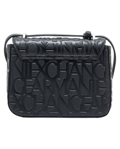 Tracolla Donna Armani Exchange A X Embossed Logo Leather Black