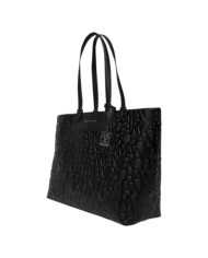 Shopper Donna Armani Exchange A X Embossed Logo Leather Black