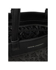 Shopper Donna Armani Exchange A X Embossed Logo Leather Black