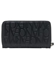 Portafoglio Armani Exchange Donna Embossed Logo Leather Black
