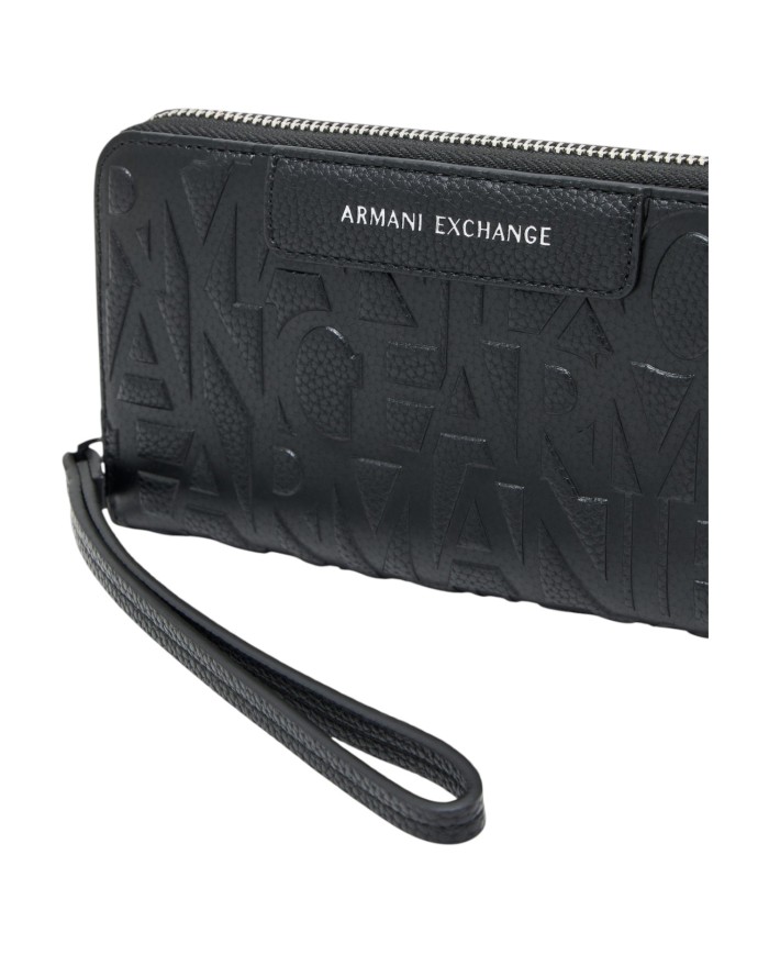 Portafoglio Armani Exchange Donna Embossed Logo Leather Black