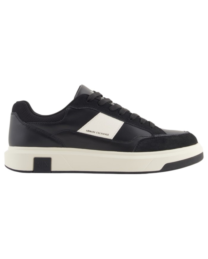 Sneakers Armani Exchange Uomo Banda Logo Leather Black