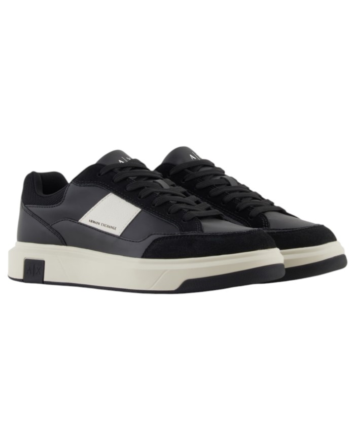 Sneakers Armani Exchange Uomo Banda Logo Leather Black