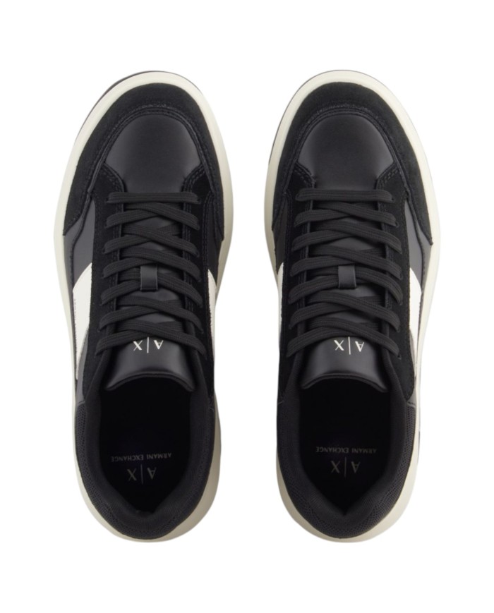 Sneakers Armani Exchange Uomo Banda Logo Leather Black