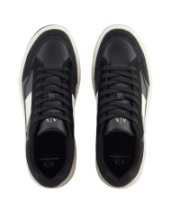 Sneakers Armani Exchange Uomo Banda Logo Leather Black