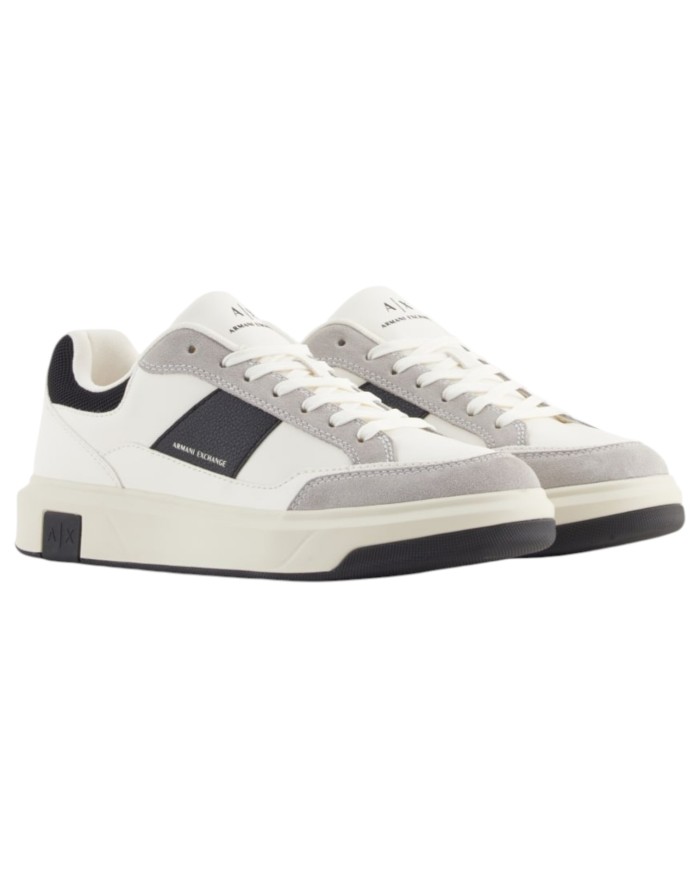Sneakers Armani Exchange Uomo Banda Logo Leather White