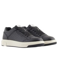 Sneakers Armani Exchange Uomo Embossed Logo Leather Black