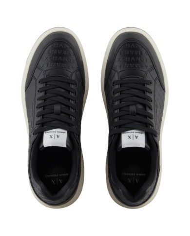 Sneakers Armani Exchange Uomo Embossed Logo Leather Black
