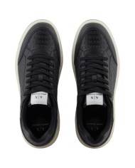 Sneakers Armani Exchange Uomo Embossed Logo Leather Black