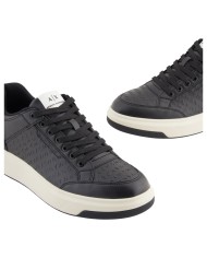 Sneakers Armani Exchange Uomo Embossed Logo Leather Black