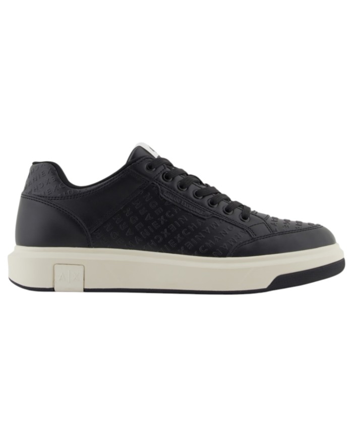 Sneakers Armani Exchange Uomo Embossed Logo Leather Black