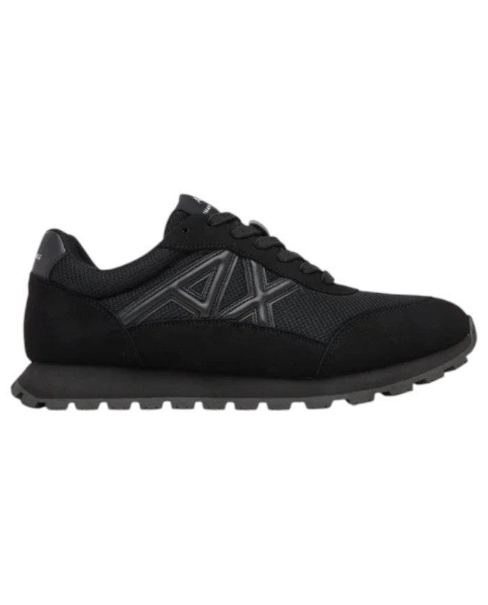 Sneakers Armani Exchange Uomo A X Logo Mesh Suede Black