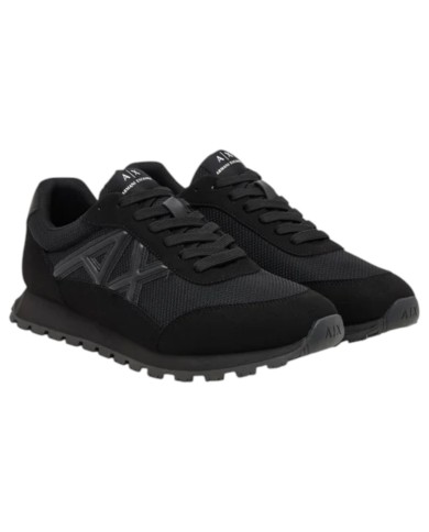 Sneakers Armani Exchange Uomo A X Logo Mesh Suede Black