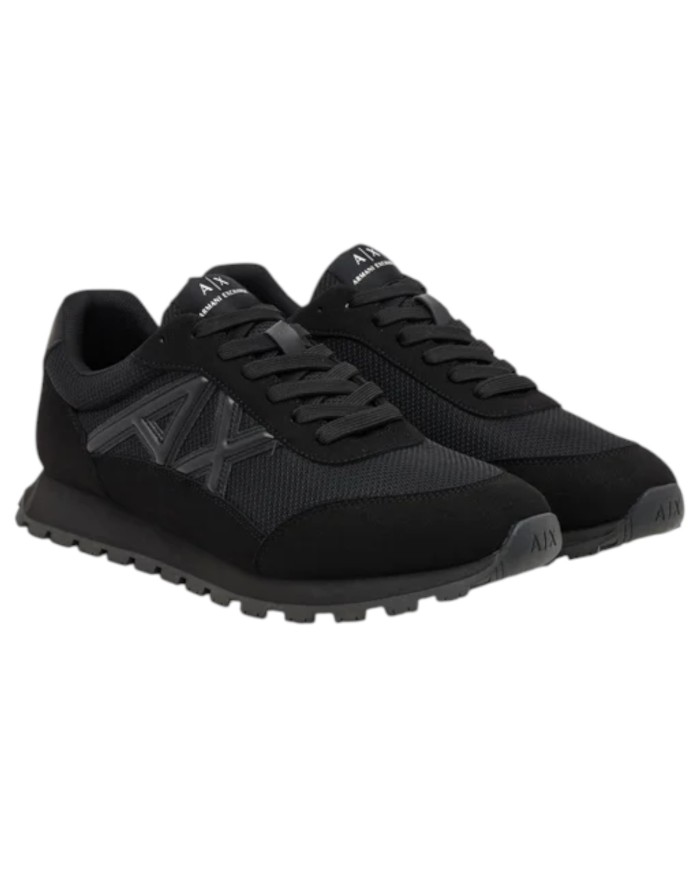 Sneakers Armani Exchange Uomo A X Logo Mesh Suede Black