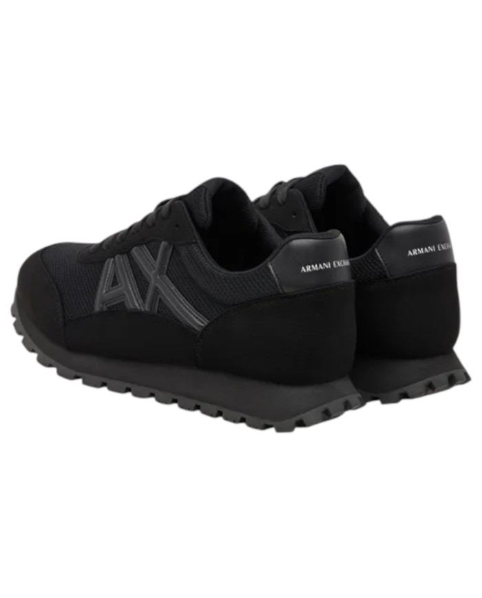 Sneakers Armani Exchange Uomo A X Logo Mesh Suede Black