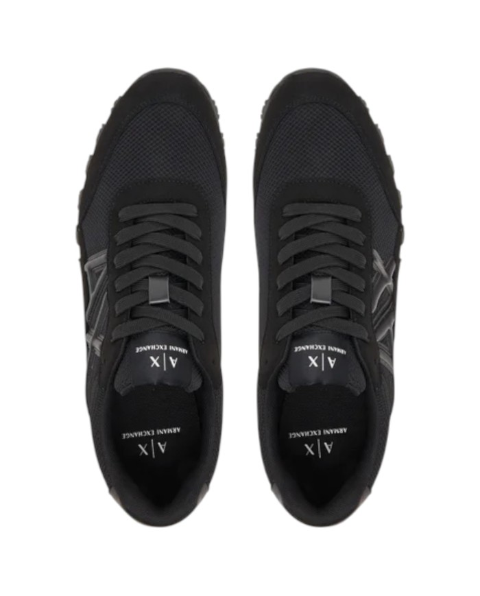 Sneakers Armani Exchange Uomo A X Logo Mesh Suede Black