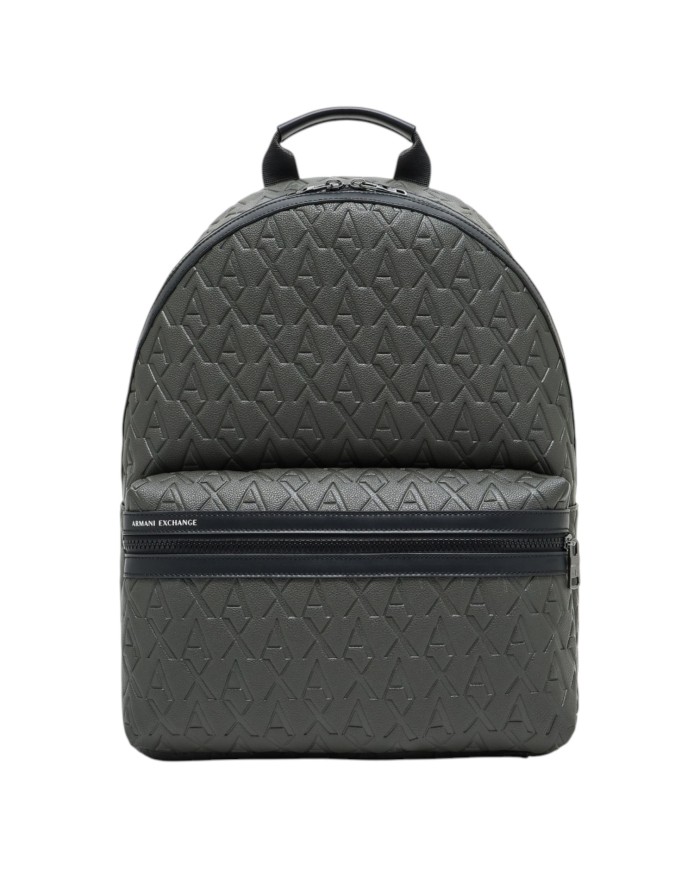 Zaino Uomo Armani Exchange A X Embossed Logo Leather Sage Green