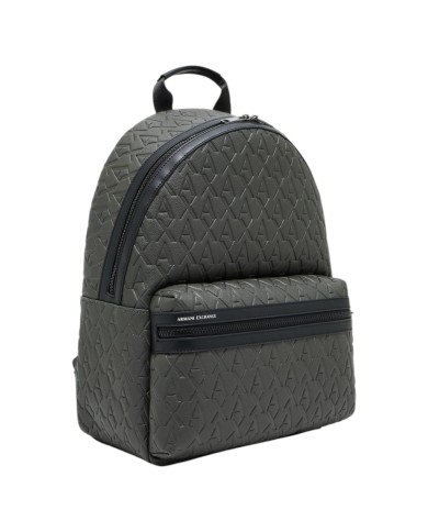 Zaino Uomo Armani Exchange A X Embossed Logo Leather Sage Green