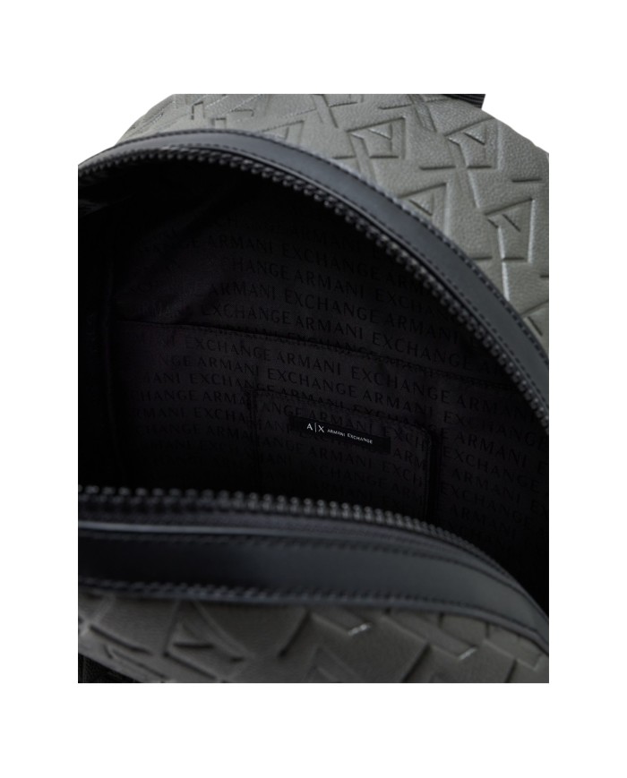 Zaino Uomo Armani Exchange A X Embossed Logo Leather Sage Green