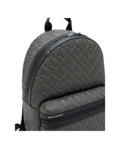 Zaino Uomo Armani Exchange A X Embossed Logo Leather Sage Green