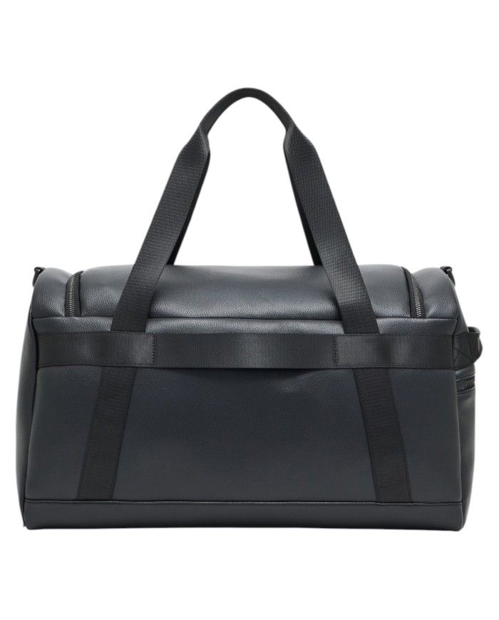 Borsone Uomo Armani Exchange Borsone Da Viaggio Line Logo Leather Black