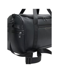 Borsone Uomo Armani Exchange Borsone Da Viaggio Line Logo Leather Black