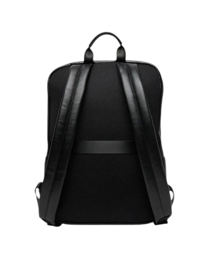 Zaino Uomo Armani Exchange Backpack Line Logo Leather Black