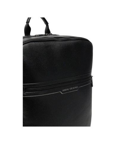 Zaino Uomo Armani Exchange Backpack Line Logo Leather Black