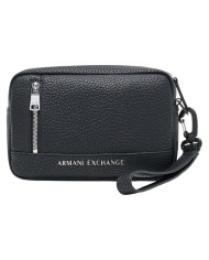 Pochette Uomo Armani Exchange Line Logo Leather Black