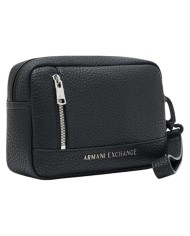 Pochette Uomo Armani Exchange Line Logo Leather Black