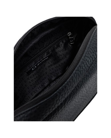 Pochette Uomo Armani Exchange Line Logo Leather Black