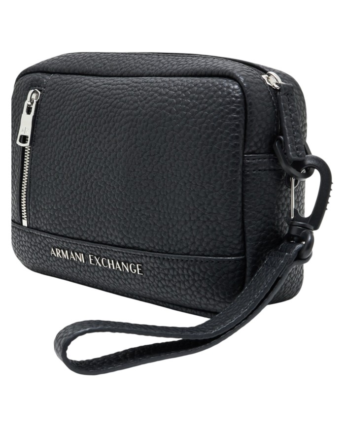 Pochette Uomo Armani Exchange Line Logo Leather Black
