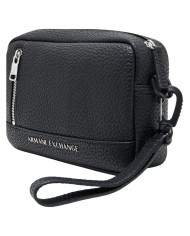 Pochette Uomo Armani Exchange Line Logo Leather Black