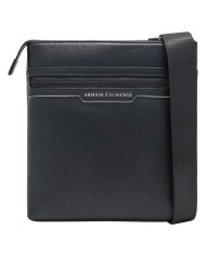 Borsello Uomo Armani Exchange Line Logo Leather Black