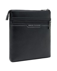 Borsello Uomo Armani Exchange Line Logo Leather Black
