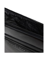 Borsello Uomo Armani Exchange Line Logo Leather Black