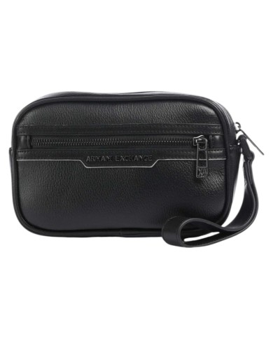 Pochette Uomo Armani Exchange Line Logo Leather Black