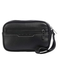 Pochette Uomo Armani Exchange Line Logo Leather Black