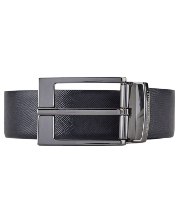 Cintura Uomo Armani Exchange Reversibile Leather Blue Navy Grey