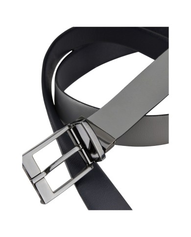 Cintura Uomo Armani Exchange Reversibile Leather Blue Navy Grey